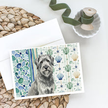 Load image into Gallery viewer, Gray Briard Coastal Sea Glass Greeting Cards Pack of 8