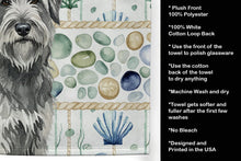 Load image into Gallery viewer, Gray Briard Coastal Sea Glass Kitchen Towel