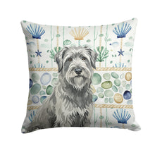 Load image into Gallery viewer, Gray Briard Coastal Sea Glass Throw Pillow