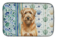 Load image into Gallery viewer, Tawny Briard Coastal Sea Glass Dish Drying Mat