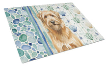 Load image into Gallery viewer, Tawny Briard Coastal Sea Glass Glass Cutting Board