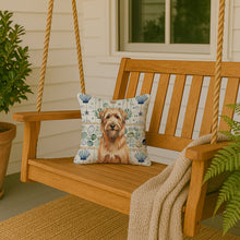 Load image into Gallery viewer, Tawny Briard Coastal Sea Glass Throw Pillow
