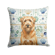 Load image into Gallery viewer, Tawny Briard Coastal Sea Glass Throw Pillow