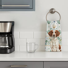 Load image into Gallery viewer, Liver and White Brittany Coastal Sea Glass Kitchen Towel