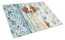 Load image into Gallery viewer, Liver and White Brittany Coastal Sea Glass Glass Cutting Board