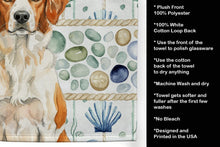 Load image into Gallery viewer, Orange and White Brittany Coastal Sea Glass Kitchen Towel