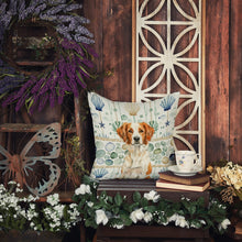 Load image into Gallery viewer, Orange and White Brittany Coastal Sea Glass Throw Pillow