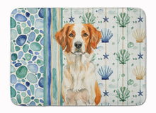 Load image into Gallery viewer, Orange and White Brittany Coastal Sea Glass Memory Foam Kitchen Mat