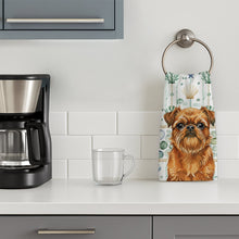 Load image into Gallery viewer, Belge Brussels Griffon Coastal Sea Glass Kitchen Towel