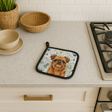 Load image into Gallery viewer, Belge Brussels Griffon Coastal Sea Glass Pair of Pot Holders