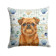 Load image into Gallery viewer, Belge Brussels Griffon Coastal Sea Glass Throw Pillow