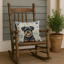 Load image into Gallery viewer, Black and Tan Brussels Griffon Coastal Sea Glass Throw Pillow