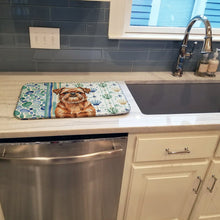 Load image into Gallery viewer, Red Brussels Griffon Coastal Sea Glass Dish Drying Mat