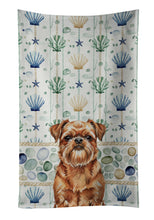 Load image into Gallery viewer, Red Brussels Griffon Coastal Sea Glass Kitchen Towel