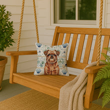 Load image into Gallery viewer, Red Brussels Griffon Coastal Sea Glass Throw Pillow