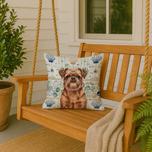 Load image into Gallery viewer, Red Brussels Griffon Coastal Sea Glass Throw Pillow