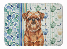 Load image into Gallery viewer, Red Brussels Griffon Coastal Sea Glass Memory Foam Kitchen Mat