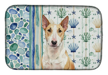 Load image into Gallery viewer, Fawn and White Bull Terrier Coastal Sea Glass Dish Drying Mat