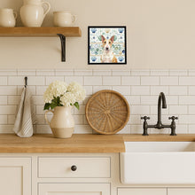 Load image into Gallery viewer, Fawn and White Bull Terrier Coastal Sea Glass Framed Metal Print