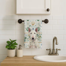 Load image into Gallery viewer, White Bull Terrier Coastal Sea Glass Kitchen Towel