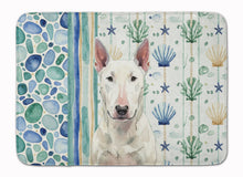 Load image into Gallery viewer, White Bull Terrier Coastal Sea Glass Memory Foam Kitchen Mat