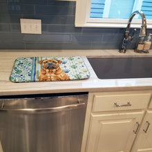 Load image into Gallery viewer, Red Bullmastiff Coastal Sea Glass Dish Drying Mat