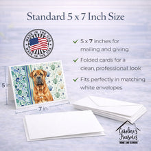 Load image into Gallery viewer, Red Bullmastiff Coastal Sea Glass Greeting Cards Pack of 8
