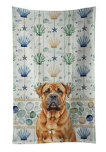 Load image into Gallery viewer, Red Bullmastiff Coastal Sea Glass Kitchen Towel