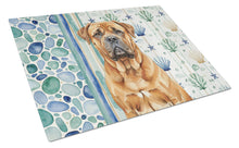 Load image into Gallery viewer, Red Bullmastiff Coastal Sea Glass Glass Cutting Board