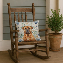 Load image into Gallery viewer, Red Bullmastiff Coastal Sea Glass Throw Pillow