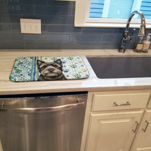 Load image into Gallery viewer, Black Cairn Terrier Coastal Sea Glass Dish Drying Mat