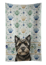 Load image into Gallery viewer, Black Cairn Terrier Coastal Sea Glass Kitchen Towel