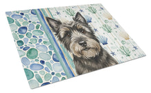 Load image into Gallery viewer, Black Cairn Terrier Coastal Sea Glass Glass Cutting Board