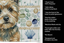 Load image into Gallery viewer, Cairn Terrier Coastal Sea Glass Kitchen Towel
