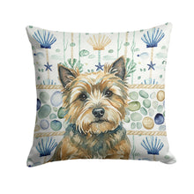Load image into Gallery viewer, Cairn Terrier Coastal Sea Glass Throw Pillow