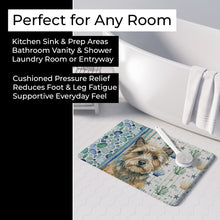 Load image into Gallery viewer, Cairn Terrier Coastal Sea Glass Memory Foam Kitchen Mat
