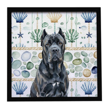 Load image into Gallery viewer, Cane Corso Coastal Sea Glass Framed Metal Print