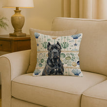 Load image into Gallery viewer, Cane Corso Coastal Sea Glass Throw Pillow