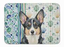 Load image into Gallery viewer, Black and White Cardigan Welsh Corgi Coastal Sea Glass Memory Foam Kitchen Mat