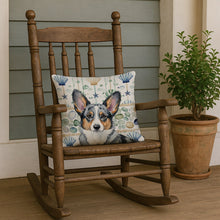 Load image into Gallery viewer, Blue Merle Cardigan Welsh Corgi Coastal Sea Glass Throw Pillow