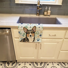 Load image into Gallery viewer, Brindle Cardigan Welsh Corgi Coastal Sea Glass Kitchen Towel