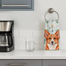 Load image into Gallery viewer, Red Cardigan Welsh Corgi Coastal Sea Glass Kitchen Towel