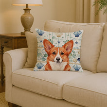 Load image into Gallery viewer, Red Cardigan Welsh Corgi Coastal Sea Glass Throw Pillow