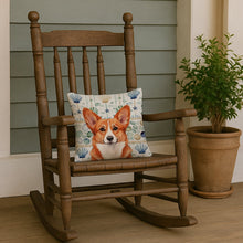 Load image into Gallery viewer, Red Cardigan Welsh Corgi Coastal Sea Glass Throw Pillow