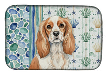 Load image into Gallery viewer, Blenheim Cavalier Spaniel Coastal Sea Glass Dish Drying Mat