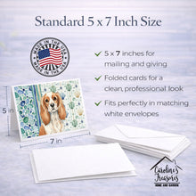 Load image into Gallery viewer, Blenheim Cavalier Spaniel Coastal Sea Glass Greeting Cards Pack of 8