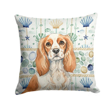 Load image into Gallery viewer, Blenheim Cavalier Spaniel Coastal Sea Glass Throw Pillow