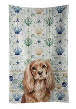 Load image into Gallery viewer, Ruby Cavalier Spaniel Coastal Sea Glass Kitchen Towel
