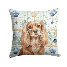 Load image into Gallery viewer, Ruby Cavalier Spaniel Coastal Sea Glass Throw Pillow