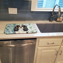 Load image into Gallery viewer, Tricolor Cavalier Spaniel Coastal Sea Glass Dish Drying Mat